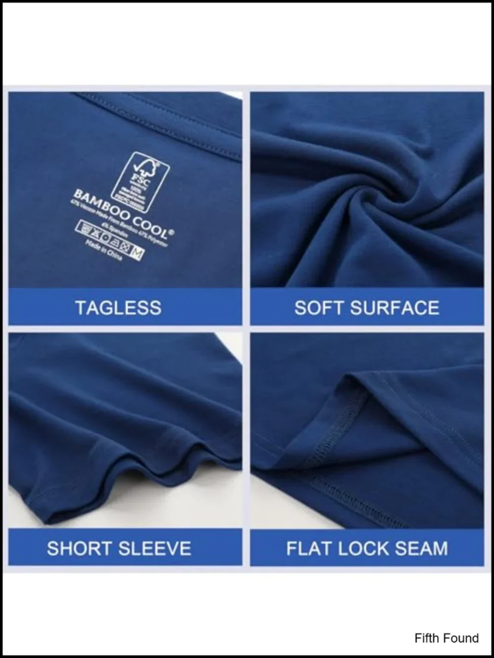 3-Pack Mens Undershirts Soft Breathable Moisture Wicking Crew Neck Tees